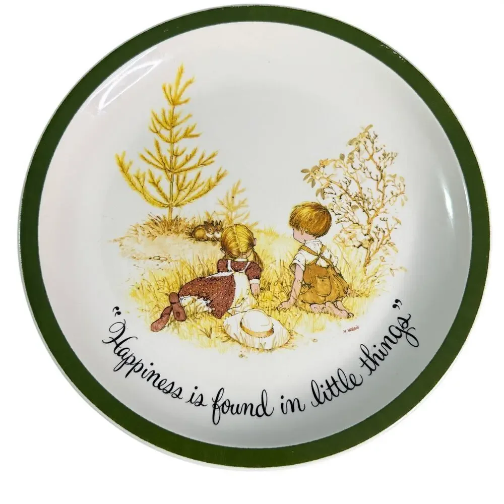 Vintage Holly Hobbie Collector Plates Set of 2 1970s American Greetings Decor